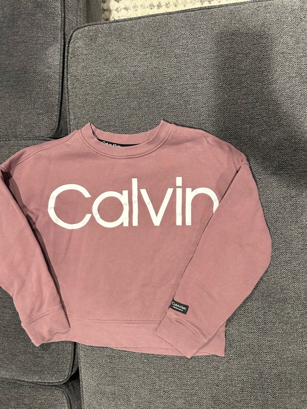 Calvin Klein Mauve Performance Logo Sweatshirt